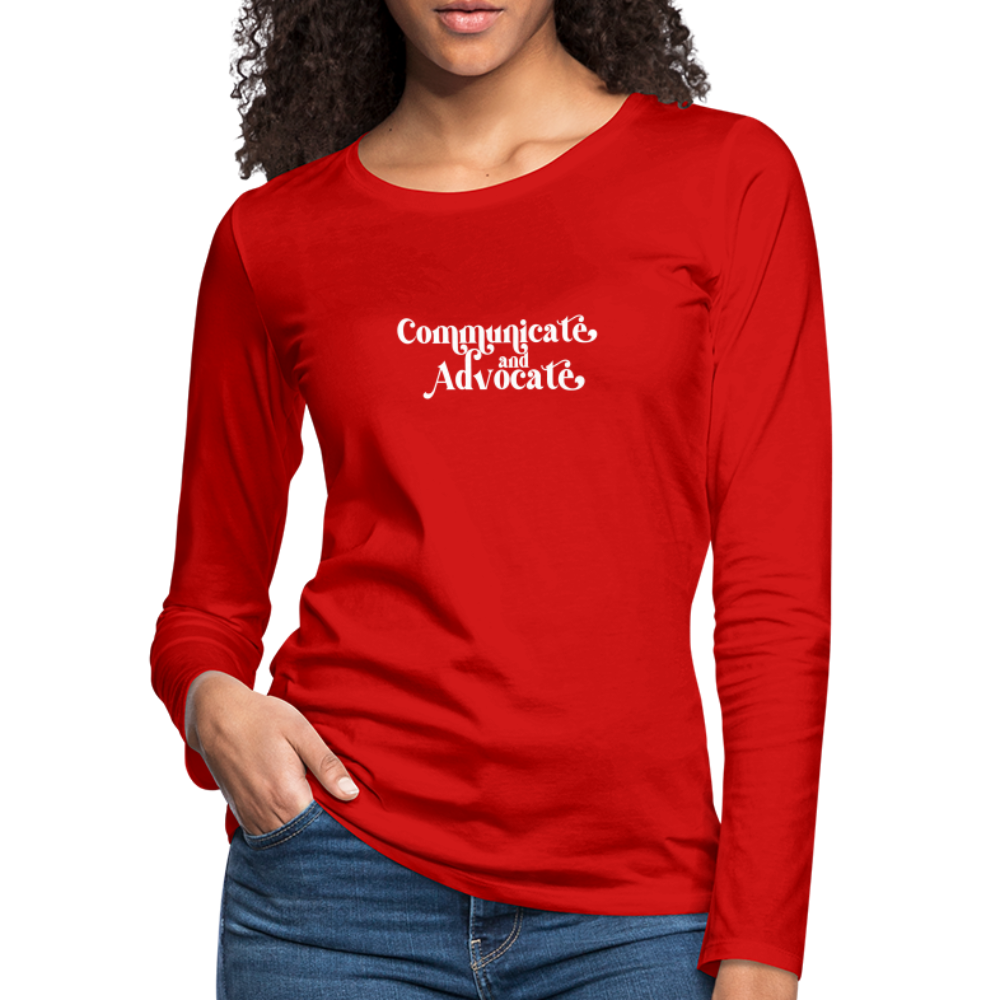 Communicate and Advocate (Women's Fit) - red